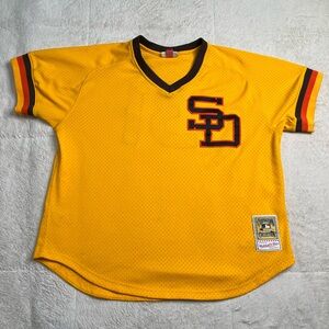 Mitchell Ness Cooperstown MLB San Diego Padres 1980 Dave Winfield Jersey Mens XL